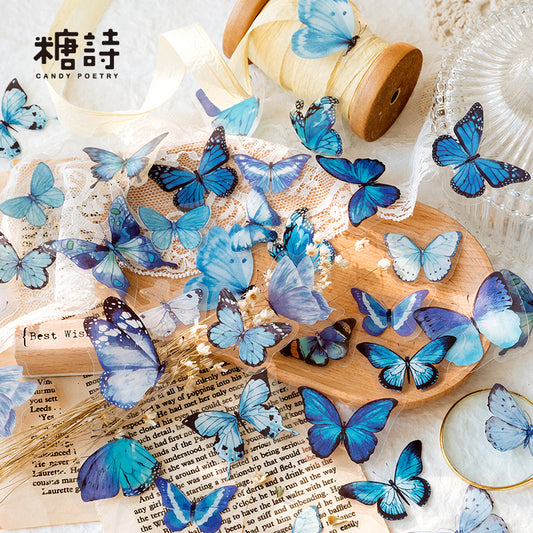 3.Butterfly Nature Book Series Retro Literary Handbook Diary DIY Decorative Stickers